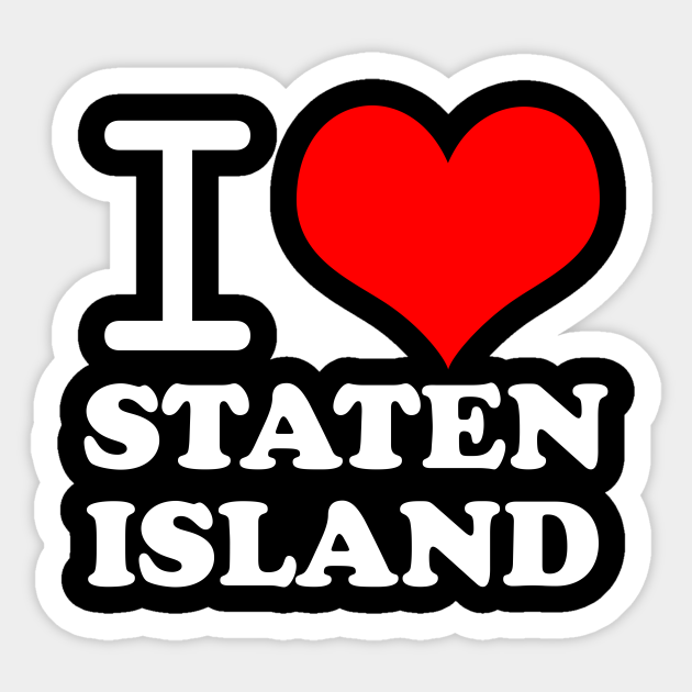 I Love Staten Island Red Heart Meme Funny I Love Staten Island